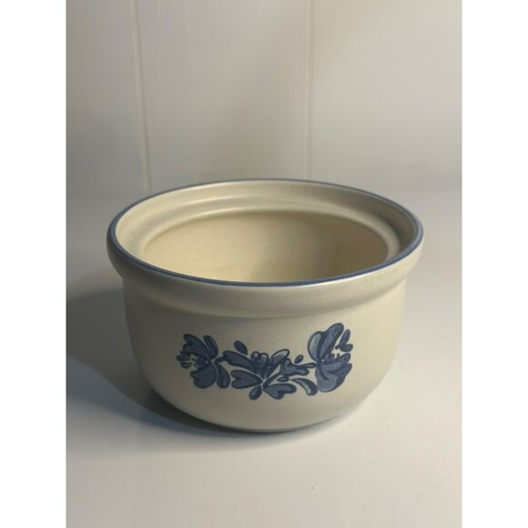 VTG Pfaltzgraff Yorktowne Stoneware Butter Tub Crock NO Lid - Floral Pattern - Picture 1 of 7